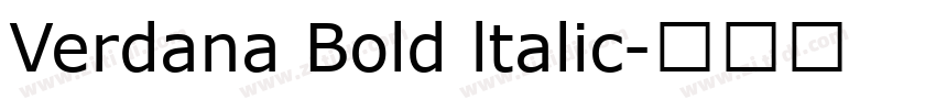 Verdana Bold ltalic字体转换